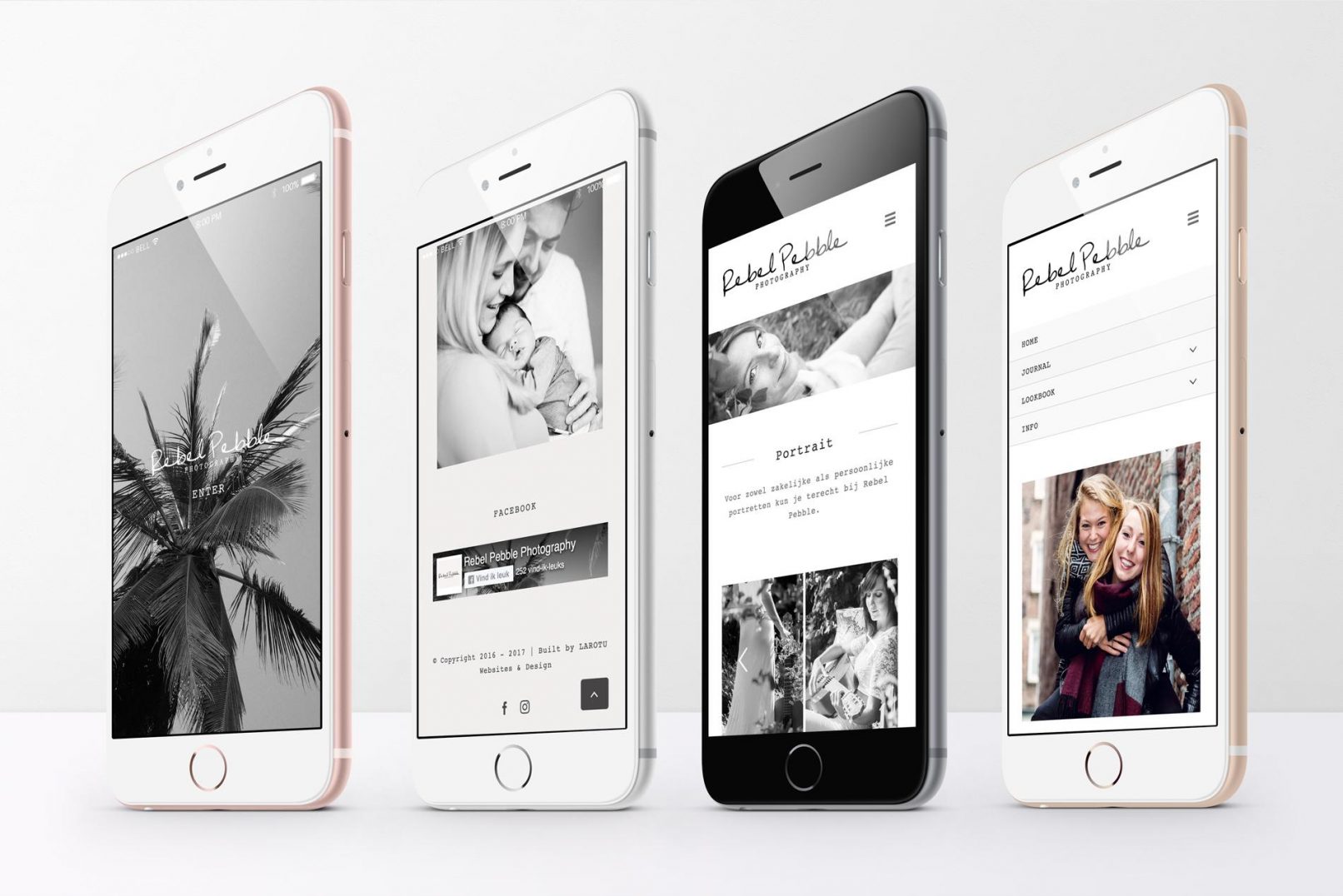 website ontwerp voor Rebelpebble responsive