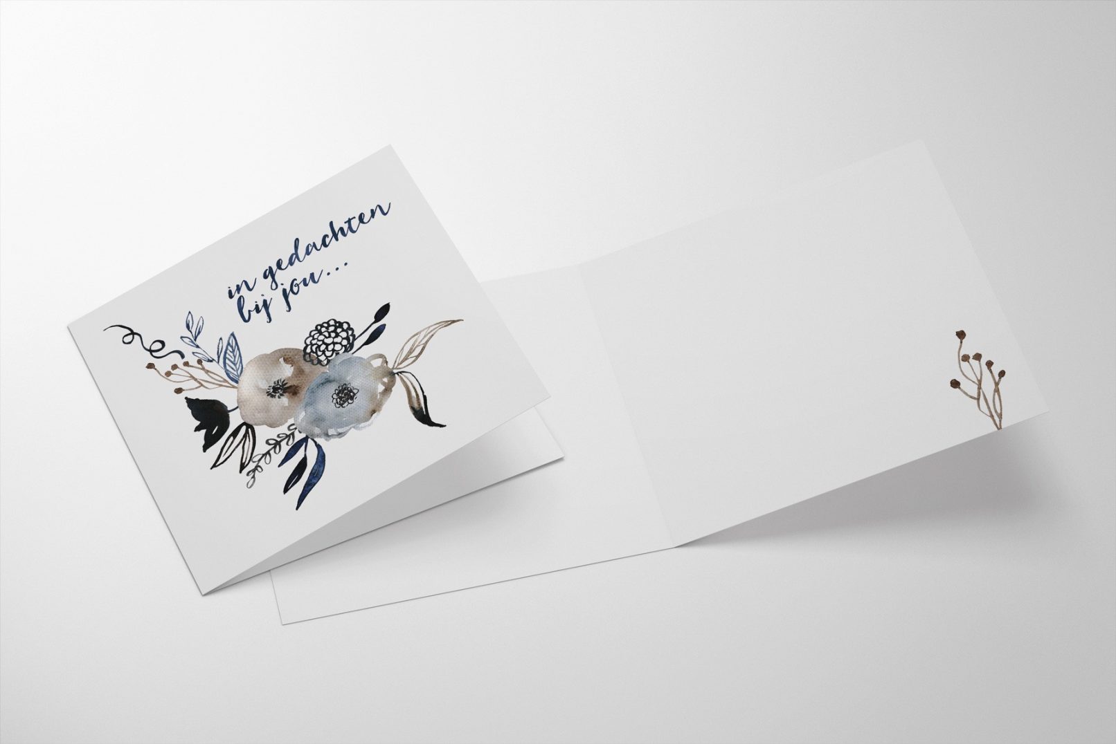 rouwkaart in gedachten bij jou