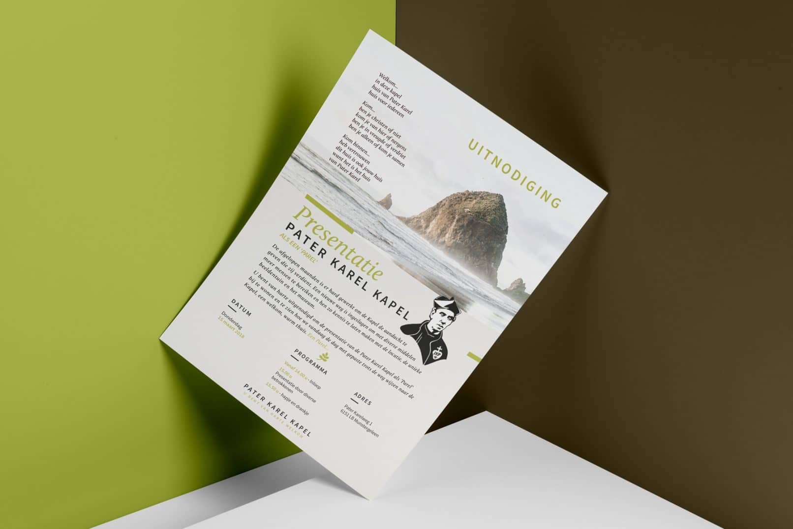 Ontwerp Flyer Pater Karel Kapel