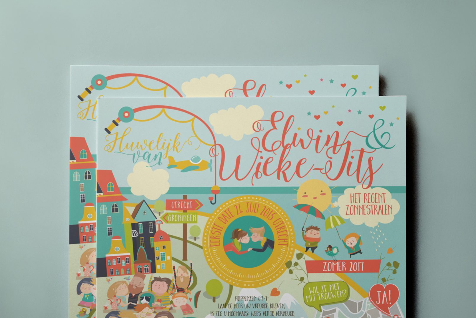 Huwelijksposter uitnodiging